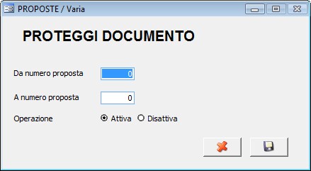 Proteggi testo Proposte